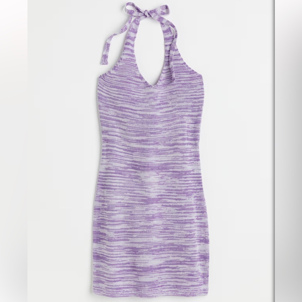 H&M Divided Lavender Knit halter dress